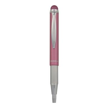 Golyóstoll metál rózsa test, Zebra Stylus Telescopic, írásszín kék