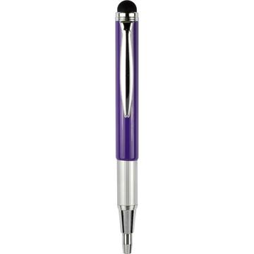Golyóstoll metál lila test, Zebra Stylus Telescopic, írásszín kék
