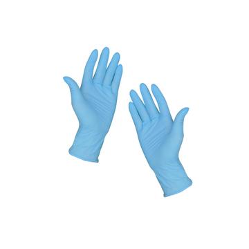 Gumikesztű nitril púdermentes L 100 db/doboz, GMT Super Gloves kék
