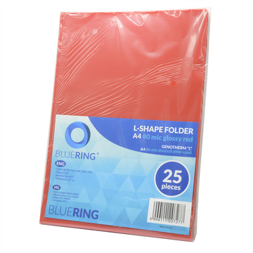 Genotherm `L` A4, 80 micron piros 25 db/csomag, Bluering®, 