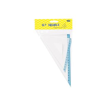 Vonalzó készlet, Educa háromszög 2 db, 10 cm és 14cm,( 45°/60° ) kicsi, bliszteres