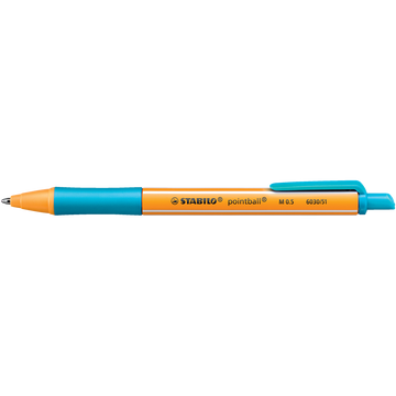 Golyóstoll nyomógombos 0,5mm, Stabilo pointball 6030/51, írásszín türkiz