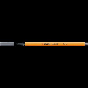 Rostirón, tűfilc 0,4mm, STABILO Point 88 sötétszürke