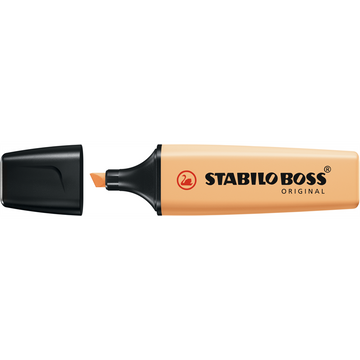 Szövegkiemelő 2-5mm, vágott hegyű, STABILO Boss original Pastel fakó narancs