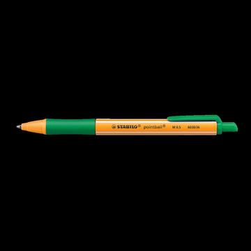 Golyóstoll nyomógombos 0,5mm, Stabilo pointball 6030/36, írásszín zöld