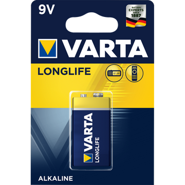 Elem 9V-os 6LR61 E Longlife 1 db/csomag, Varta 