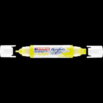 Akril marker 2-3mm, és 5-10mm, 3D kétvégű Edding 5400 neon sárga