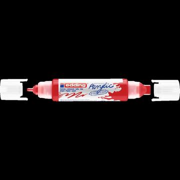 Akril marker 2-3mm, és 5-10mm, 3D kétvégű Edding 5400 piros
