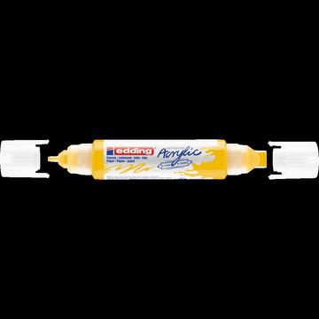 Akril marker 2-3mm, és 5-10mm, 3D kétvégű Edding 5400 citromsárga