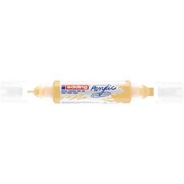 Akril marker 2-3mm, és 5-10mm, 3D kétvégű Edding 5400 pasztell citromsárga