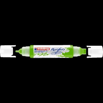 Akril marker 2-3mm, és 5-10mm, 3D kétvégű Edding 5400 sárgászöld