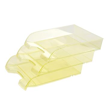 Irattálca muanyag 550 extra széles 345x270x67mm, Bluering®, áttetszo sárga 
