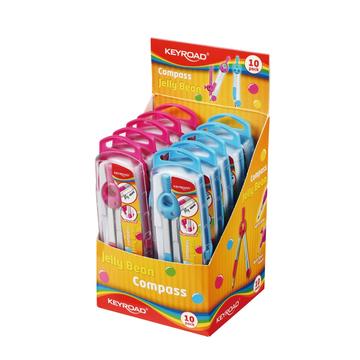 körző ceruzás/betétes, fém Keyroad JellyBean vegyes színek