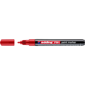 Lakkmarker 1-2mm, kerek Edding 791 piros 