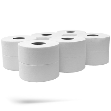 Toalettpapír 2 rétegű közületi átmérő: 19 cm 100 % cellulóz 12 tekercs/karton Bluering® hófehér_219C105