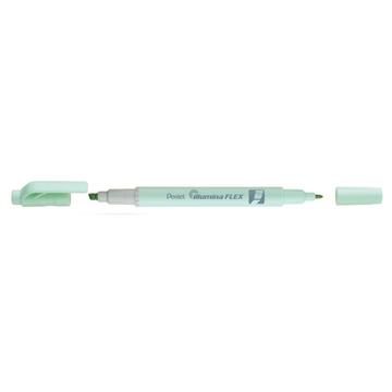 Szövegkiemelő kétvégű 1/3,5mm, vágott és kúphegyű, Pentel pasztell zöld
