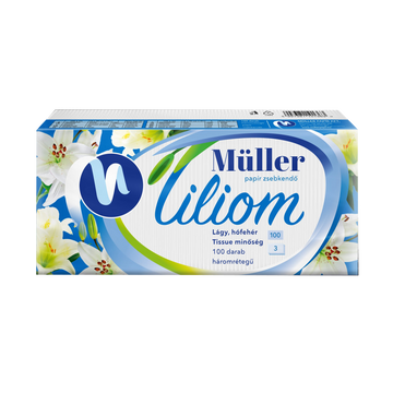 Papírzsebkendő 3 rétegű 100 db/csomag Liliom illatmentes