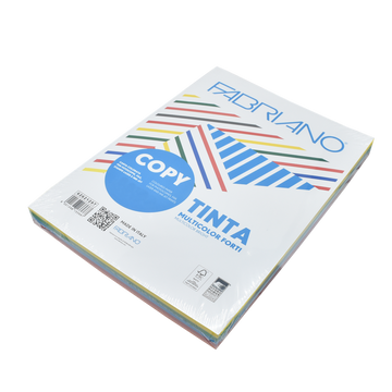 Másolópapír, színes, vegyes színek, A4, 80g. Fabriano CopyTinta 5x50 ív/csomag. intenzív