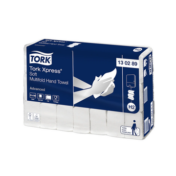 Kéztörlő 2 rétegű hajtogatású 180 lap/csomag 21 cs/karton Advanced Xpress® Soft Multifold H2 TORK_130289 fehér