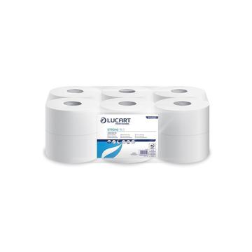 Toalettpapír 2 rétegű közületi átmérő: 19 cm 100 % cellulóz 12 tekercs/karton Aquastream 150 Lucart_812223J hófehér