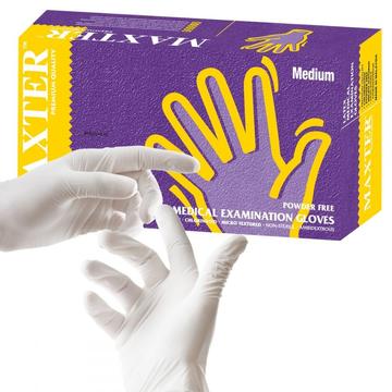 Gumikesztű latex púdermentes L 100 db/doboz Maxter