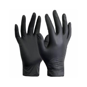 Gumikesztű nitril púdermentes S 100 db/doboz fekete_Guarder®