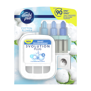 Légfrissíto elektromos kezdocsomag 20 ml Ambi Pur 3 Volution Cotton Flower