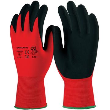Kesztyu latex mártott piros 8-as