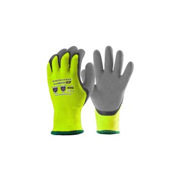 Kesztyu bélelt Hi-Viz sárga színu 10-es kötésu 10-es_1LAFO10