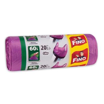 Szemeteszsák kötheto füles 60 literes 20 db/tekercs lila Fino