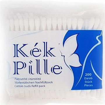 Fültisztító pálcika utántölto 200 db/csomag Kék Pille