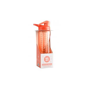 Palack, muanyag, csatos, gyümölcs, 750 ml, korall, Wabo