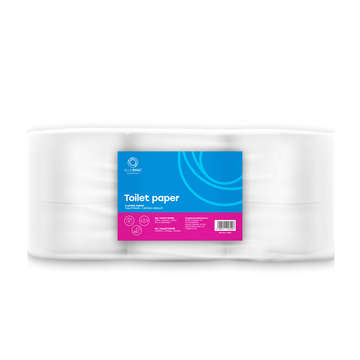 Toalettpapír 2 rétegu közületi átméro: 19 cm 100 % cellulóz 180 m/tekercs 12 tekercs/csomag_Bluering®_20C180P hófehér
