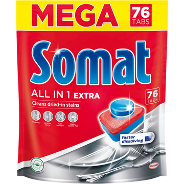 Mosogatógép tabletta 76 db/doboz All in One Extra Somat