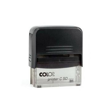 Bélyegzo C50 Printer Colop átlátszó fekete ház/fekete párna