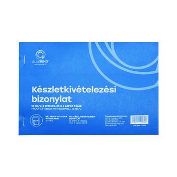 Készletkivételezési bizonylat A5 25x4lapos fekvo 12-114/V. 8 tételes