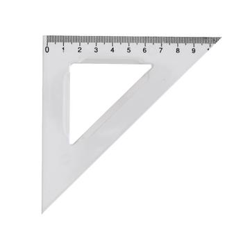 Vonalzó háromszög 45° 10.5 cm, muanyag
