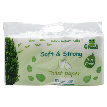 Toalettpapír 3 rétegu kistekercses 100% cellulóz 8 tekercs/csomag Soft & Strong_Greeny