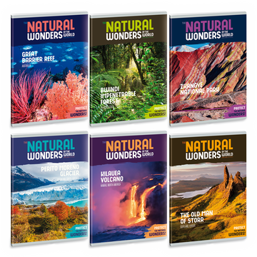 Füzet iskolai A5, 40lap, kockás Ars Una NATURAL WONDERS (5102) 21  10db/csomag