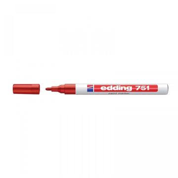 Lakkmarker 1-2mm, kerek Edding 751 piros 