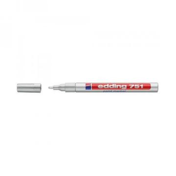 Lakkmarker 1-2mm, kerek Edding 751 ezüst 