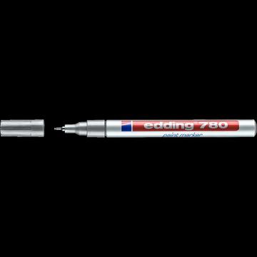 Lakkmarker 0,8mm, kerek Edding 780 ezüst 