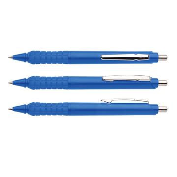 Golyóstoll nyomógombos 0,8mm, muanyag kék test Apollo K, írásszín kék 