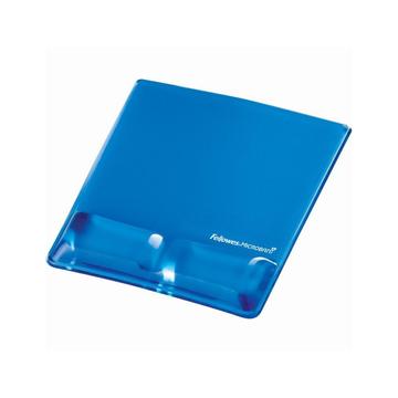 Egérpad csuklótámasszal, Fellowes® Health-V Crystal, kék