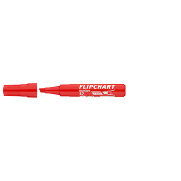Flipchart marker vízbázisú 1-4mm, vágott Artip 12 piros 