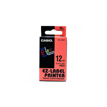 Feliratozógép szalag XR-12RD1 9mmx8m Casio piros/fekete