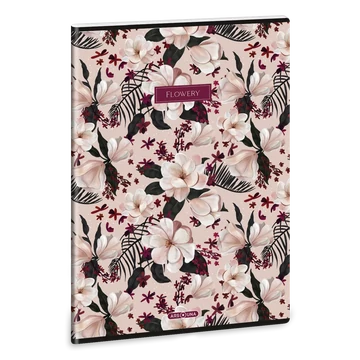 Ars_Una_Flowery_pink__A4_extra_kapcsos_fuzet_vonalas