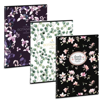 Ars_Una_Botanical_Flowers_Mix_A4_extra_kapcsos_fuzet_negyzethalos