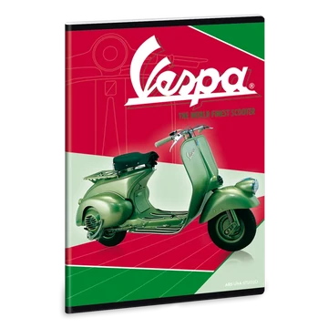 Vespa_Green_A5_extra_kapcsos_fuzet_negyzethalos