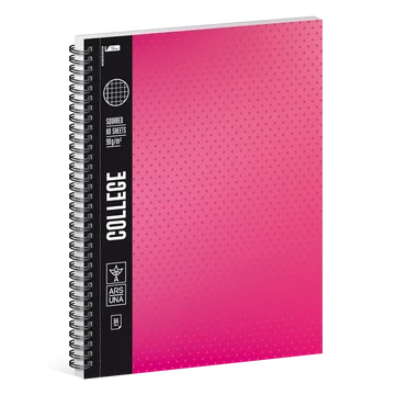 Ars_Una_pink_a4_College_spiralfuzet_negyzethalos